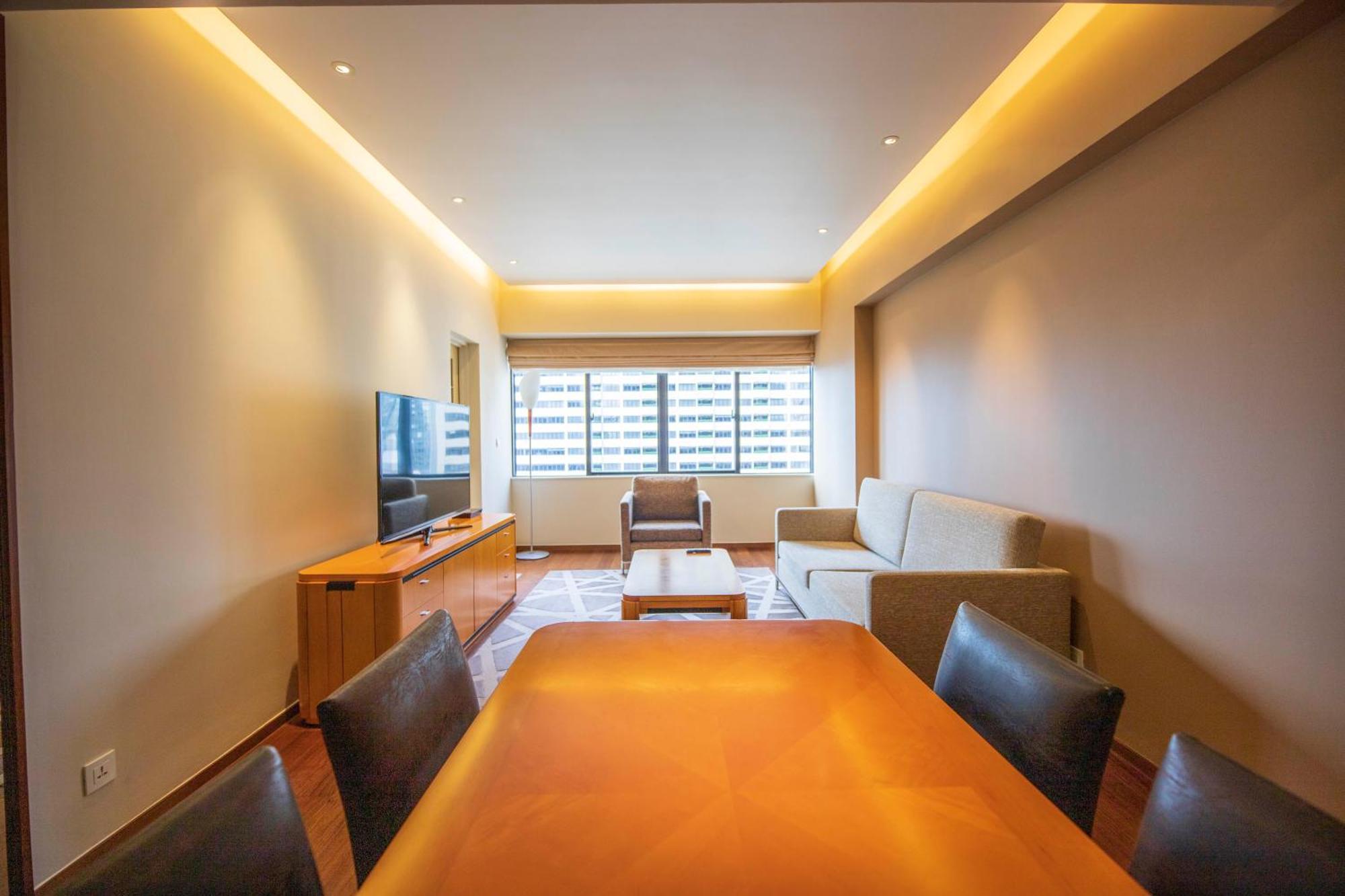 เซี่ยงไฮ้ เซ็นเตอร์ เซอร์วิซ อพาร์ตเมนต์ Aparthotel ภายนอก รูปภาพ
