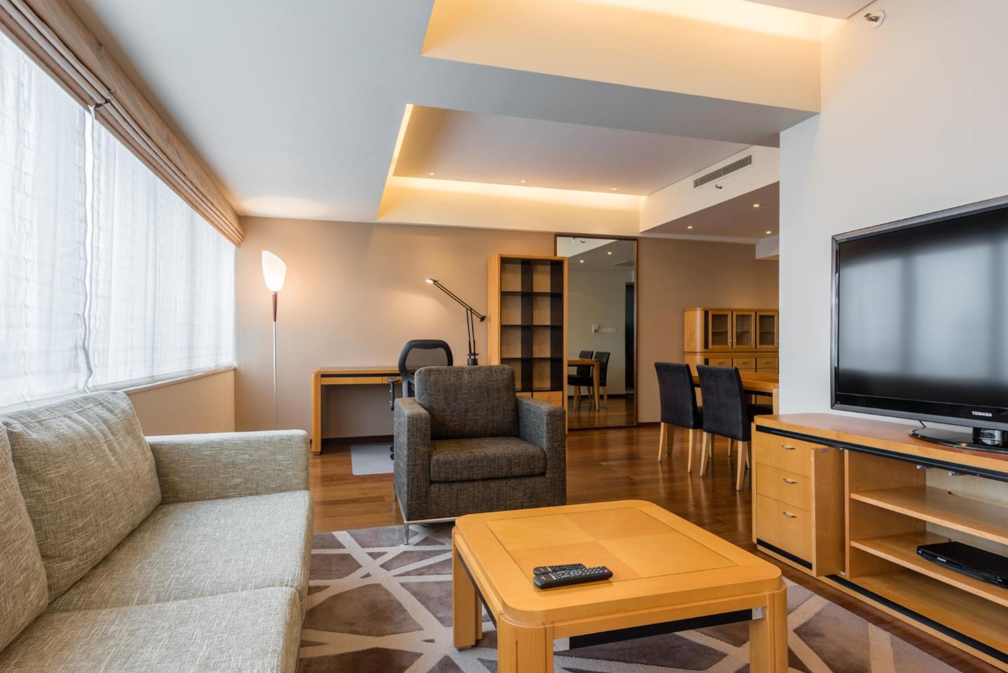 เซี่ยงไฮ้ เซ็นเตอร์ เซอร์วิซ อพาร์ตเมนต์ Aparthotel ภายนอก รูปภาพ