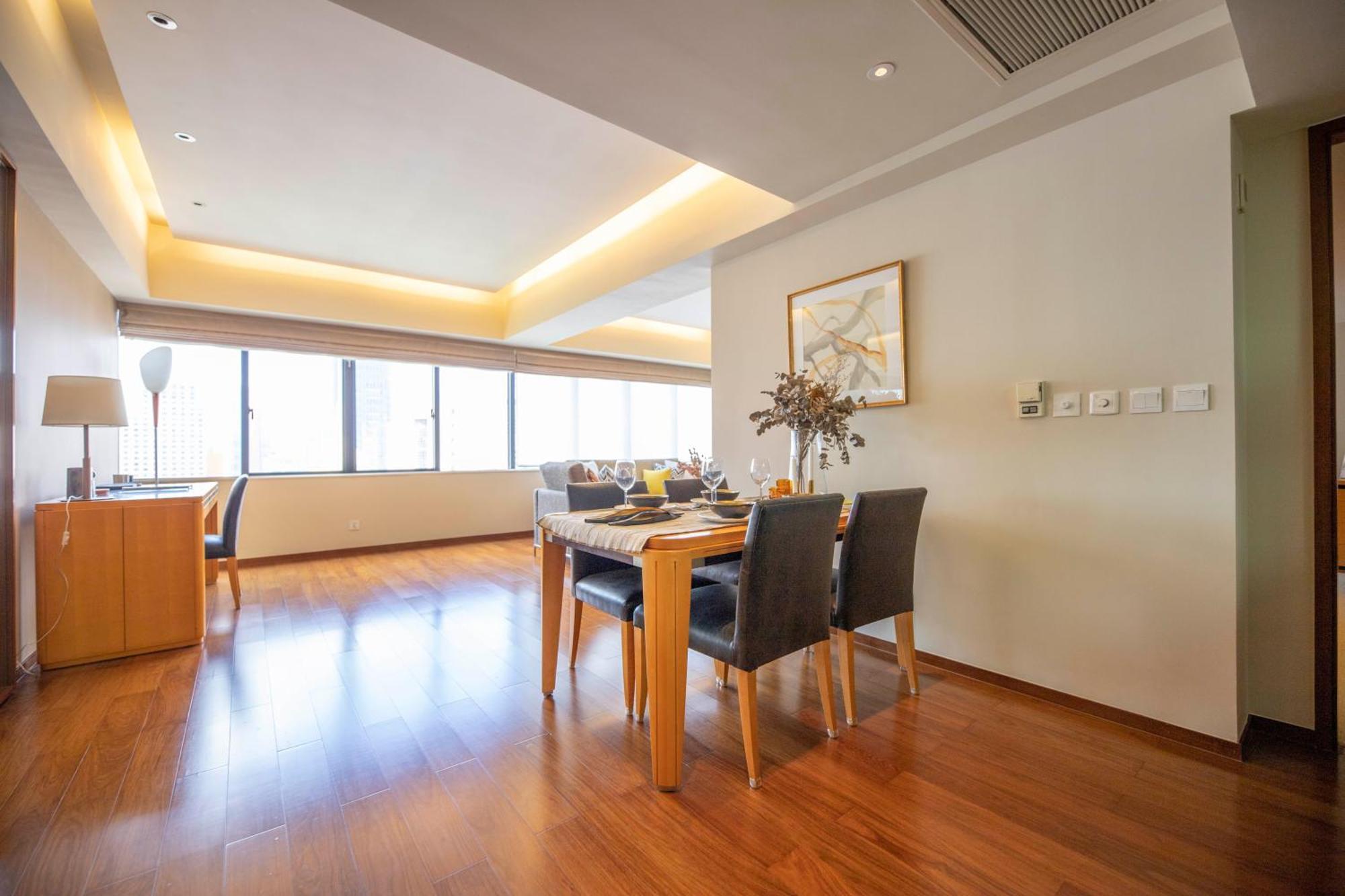 เซี่ยงไฮ้ เซ็นเตอร์ เซอร์วิซ อพาร์ตเมนต์ Aparthotel ภายนอก รูปภาพ